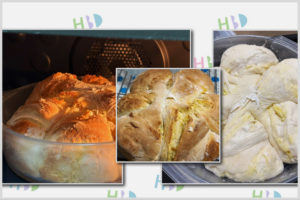 クリームシートを入れて焼いたパン