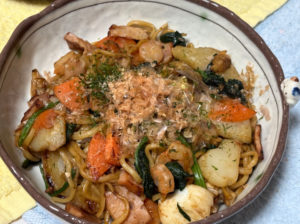 じゃがいも入りの焼きそば